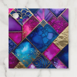 Para Lembrancinhas Etiquetas de Presente Art Déco Coloridas