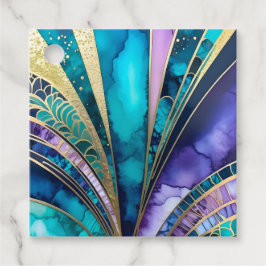 Para Lembrancinhas Etiquetas de Presente Art Déco Coloridas