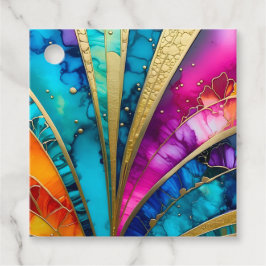 Para Lembrancinhas Etiquetas de Presente Art Déco Coloridas