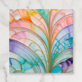Para Lembrancinhas Etiquetas de Presente Art Déco Coloridas