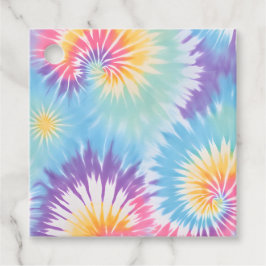 Para Lembrancinhas Etiquetas de Presente de Arte Tie Dye Coloridas
