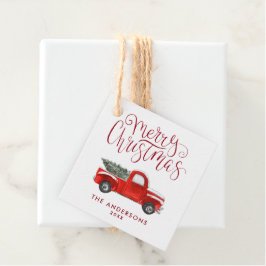 Para Lembrancinhas Etiquetas de Presente de Natal | Caminhão Vermelho