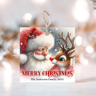 Para Lembrancinhas Etiquetas de Presente de Natal Clássicas do Papai 