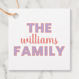 Para Lembrancinhas Etiquetas de presentes da família personalizada