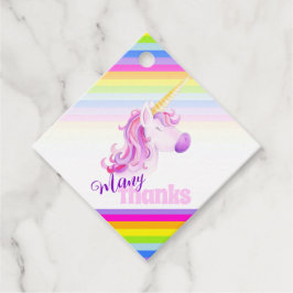 Para Lembrancinhas Etiquetas de presentes do arco-íris da Unicorn