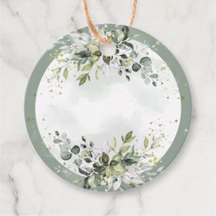 Para Lembrancinhas Etiquetas de suco de Bar Dusty Blue Eucalyptus Flo
