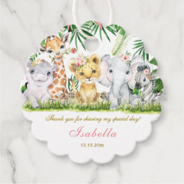 Para Lembrancinhas Etiquetas Personalizadas de Batismo na Selva e Pri