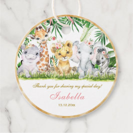 Para Lembrancinhas Etiquetas Personalizadas de Batismo na Selva e Pri