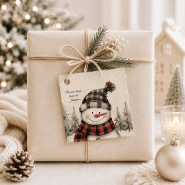 Para Lembrancinhas Etiquetas Personalizadas de Natal com Homem de Nev