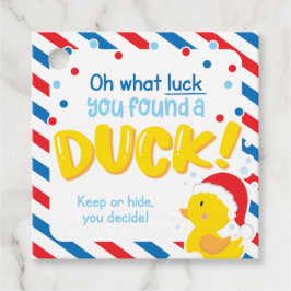 Para Lembrancinhas Etiquetas Quadradas de Patos Cruzados de Natal, Az