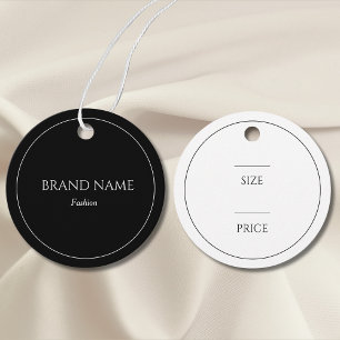 Para Lembrancinhas Etiquetas simples de preço preto e branco