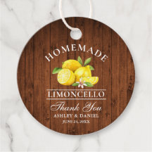 Lemons Wood Limoncello Obrigado Etiquetas