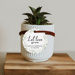 Para Lembrancinhas Let Love Grow Etiqueta, Etiquetas de Favor de CHUV