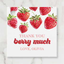 Para Lembrancinhas Morango Obrigado Berry Much Favor De Etiquetas De 