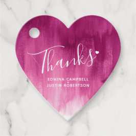 Para Lembrancinhas Obrigado cor-de-rosa-escuro abstrato etiquetas de 