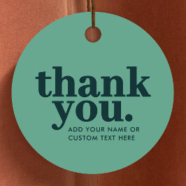 Para Lembrancinhas Obrigado Etiquetas de presentes | Retro Verde Mode