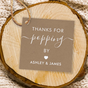 Para Lembrancinhas Obrigado pelas Etiquetas de Visita, Wedding Kraft