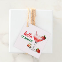 Olá Verão | Etiquetas de Favor de Coquetel de Mora