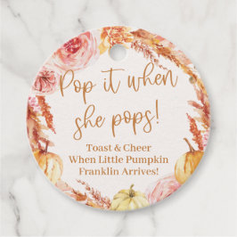 Para Lembrancinhas Pequena Pop de abóbora quando ela pop etiquetas FA