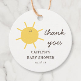 Para Lembrancinhas Pequeno Chá de fraldas Sol Obrigado Etiquetas