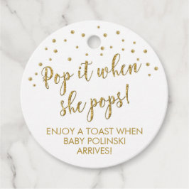 Para Lembrancinhas pop neutro quando ela pop etiquetas