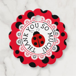 Para Lembrancinhas Red Ladybug Obrigado a Etiquetas de presentes pers