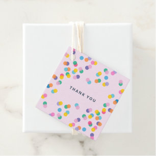 Para Lembrancinhas Rosa, Obrigado, Confetti - Etiquetas de Favoritos
