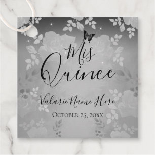 Para Lembrancinhas Rosas ricos Quinceanera Silver Favor Etiquetas