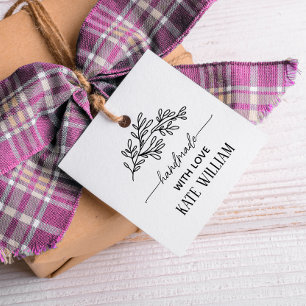 Para Lembrancinhas Rustic Laurel feita à mão com etiquetas de present