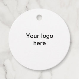 Para Lembrancinhas Seu logotipo aqui, branco, com etiquetas de presen