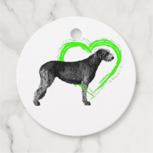 Para Lembrancinhas Wolfhound Negro Irlandês com Etiquetas Favorávei