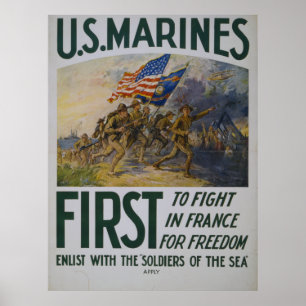 Para lutar primeiramente o poster do USMC
