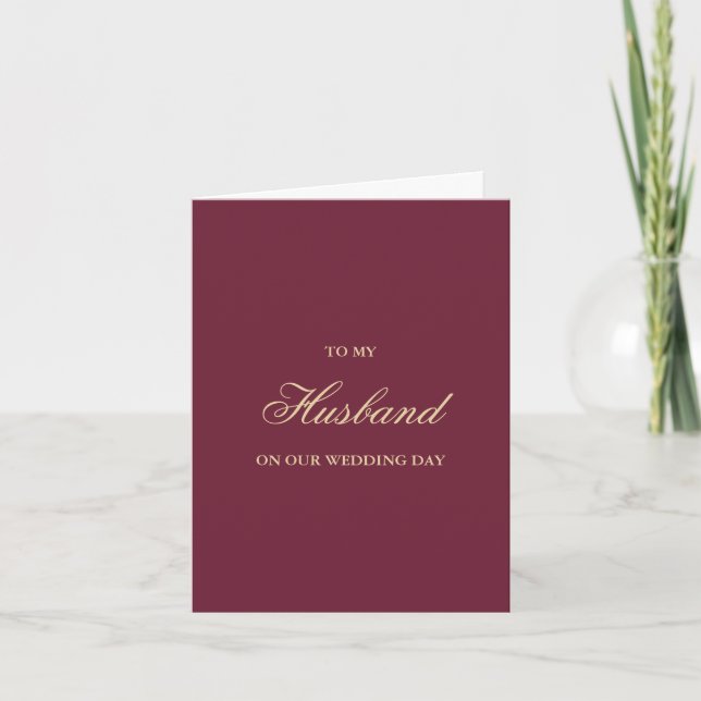Para Meu Marido, Cartões de Dia de Casamento (Frente)