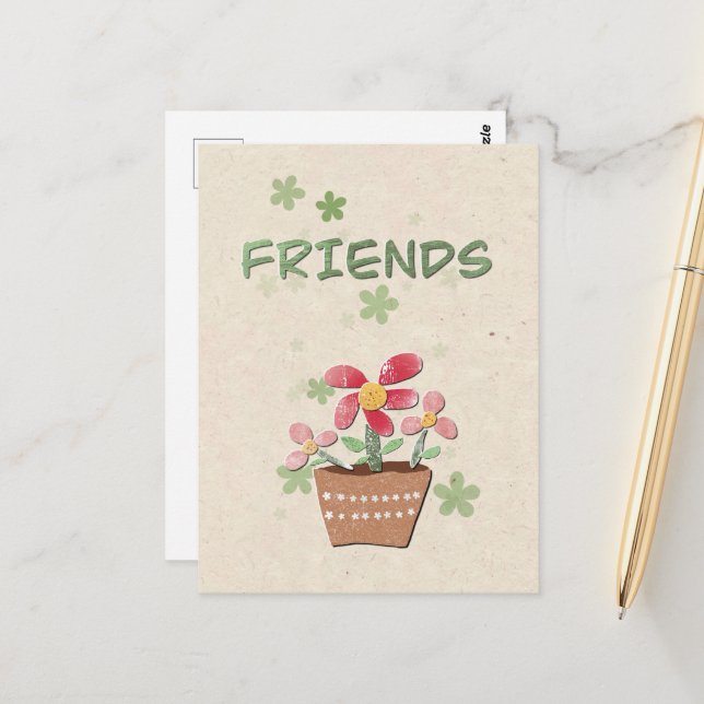 Para Meus Amigos Cartão de Agradecimento (Frente/Verso In Situ)