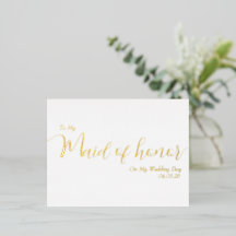 Para Minha Dama de Honra No Meu Casamento Elegante