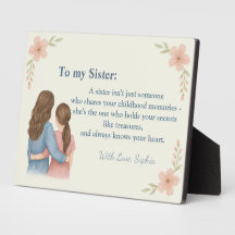 Para Minha Irmã – Presente de Placa de Foto Person