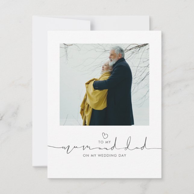 Para Minha Mãe e Pai no Meu Casamento Mensagem Fot (Frente)