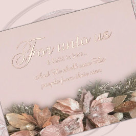 Para Nós um Filho é Nasceu Cartão Postal Foil