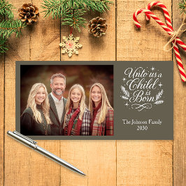 Para Nós Uma Criança É Um Cartão De Natal De Foto 