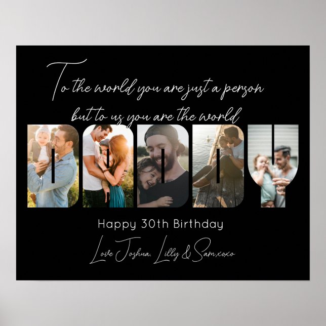 Para nós, você é o Poster de Colagem de Fotos do P (Frente)