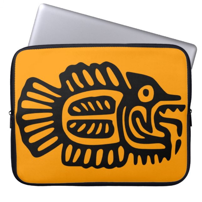 Para Notebook Antiga Capa de Computador de Motif de Peixes Mexic (Frente)