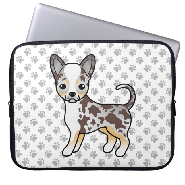 Para Notebook Cachorro Chihuahua de Capa Lisa Merle Chocolate &  (Frente)