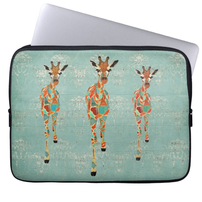 Para Notebook Capa ambarina & Azure do computador dos girafas (Frente)