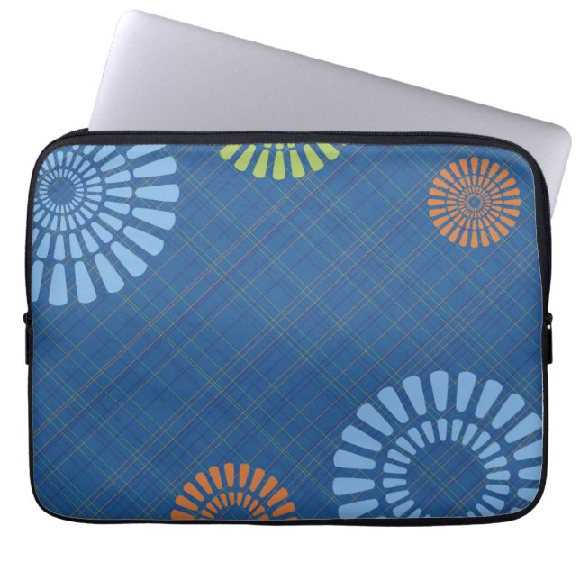 Para Notebook Capa azul brilhante Laptop escocesa Xadrez do comp (Frente)