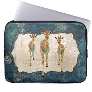 Para Notebook Capa Azure & ambarina do computador dos girafas