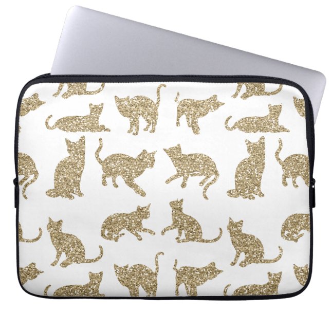 Para Notebook Capa branca do computador portátil dos gatos (Frente)