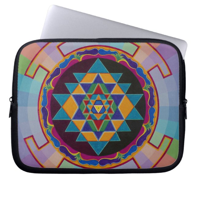 Para Notebook Capa da parte superior do regaço de Sri Yantra (Frente)
