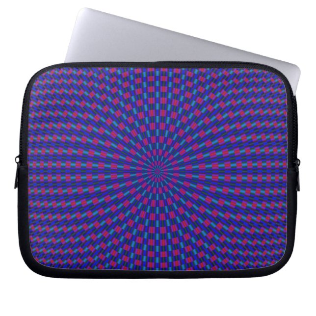 Para Notebook Capa de Círculos Geométricos Azul e Vermelho (Frente)