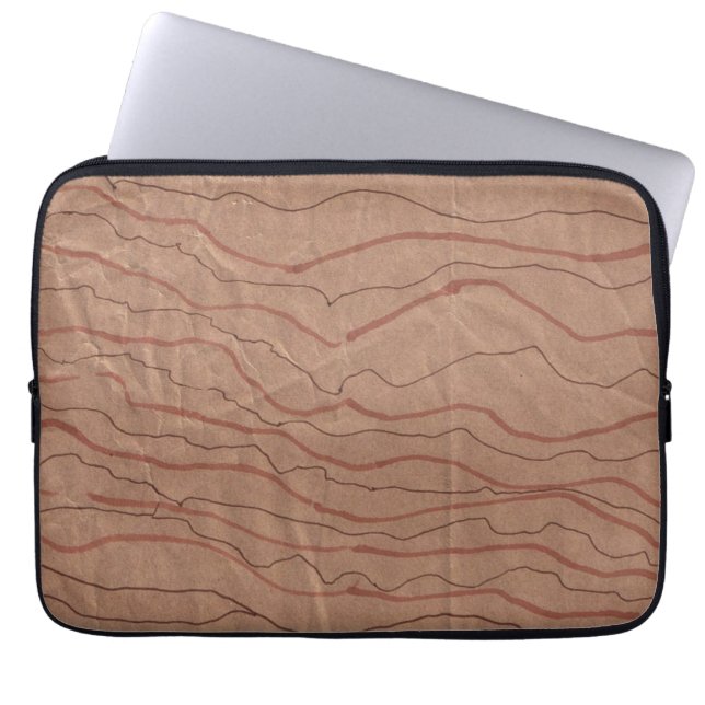 Para Notebook Capa de computador com Design marmoreado castanho (Frente)