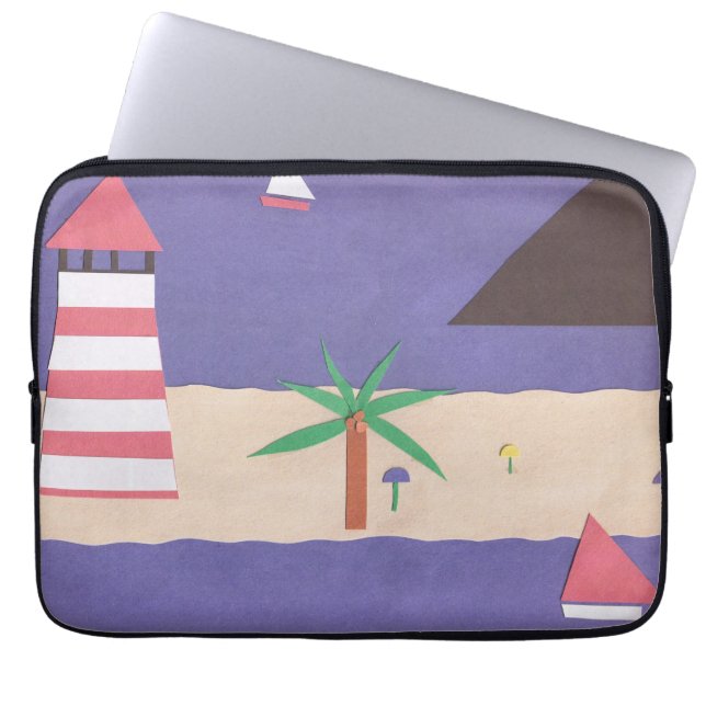Para Notebook Capa de computador com uma cena de praia (Frente)